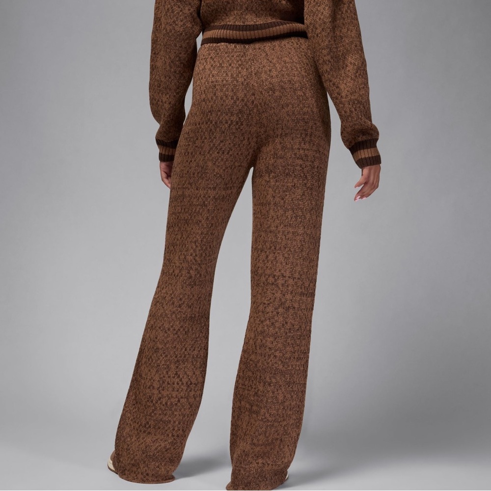 Nike Jordan Cozy Girl Knit Flare Women Pants Brown $175 FZ4201 - Picture 5 of 16